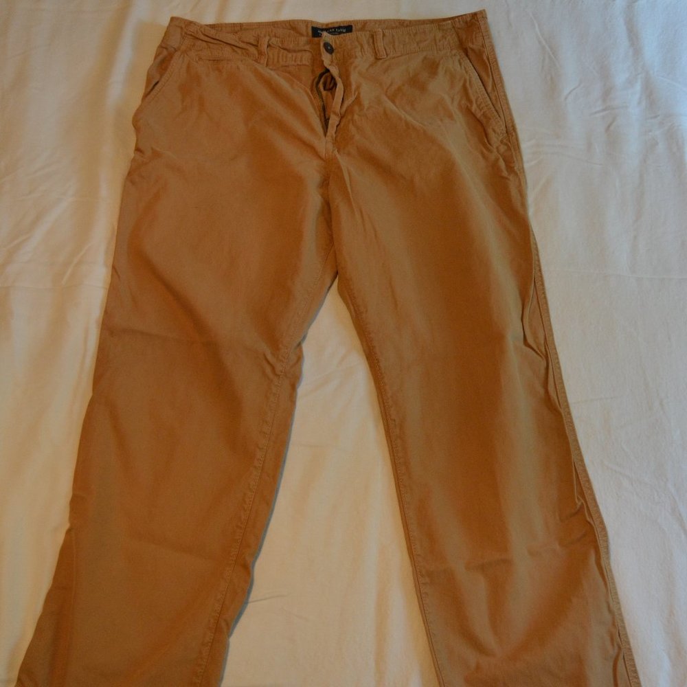 American Eagle Men's Khaki Pants Relaxed Straight 36X32 - EUC (4)